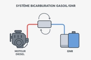 Système bicarburation gasoil/GNR